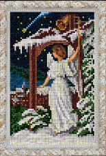Набор для вышивки ювелирным бисером Рождественский ангел Краса и творчiсть 80915