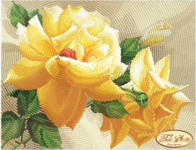 Схема для вышивки бисером на атласе Роза флорибунда  Tela Artis (Тэла Артис) ТМ-094 - 78.00грн.