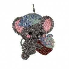 Набор для вышивки подвеса Мышонок с кексиком Zoosapiens РВ2046