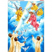 Схема вышивки бисером на габардине Ангелы Спасения 