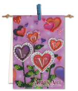 Набор-флажок для вышивки бисером на холсте Цветы любви