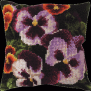 Набор для вышивки подушки крестиком Цветочное поле