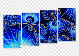 Схема для вышивки бисером на атласе Симфония галактик (Полиптих)