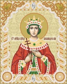 Схема вишивки бісером на атласі Марічка Св. Мч. Цариця Олександра РІК-5501 Марiчка (Маричка) РИК-5501 - 55.00грн.