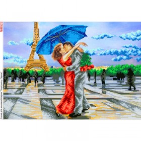 Схема вишивки бісером на габардині Поцілунок в Парижі Biser-Art 30х40-В522 - 108.00грн.