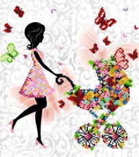 Схема  вышивки бисером на атласе Радость материнства А-строчка АК3-271