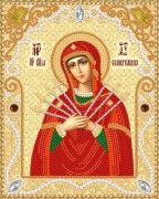 Схема вышивки бисером на атласе Маричка Семистрельная Пресвятая Богородица РИК-5006