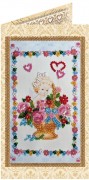 Набор - открытка для вышивки бисером Цветочки от ангела