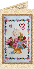 Набор - открытка для вышивки бисером Цветочки от ангела Абрис Арт АО-131 - 97.00грн.