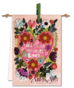 Набор-флажок для вышивки бисером на холсте Цветущее сердце