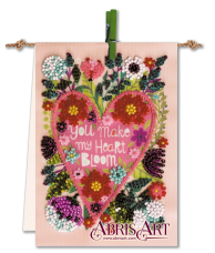 Набор-флажок для вышивки бисером на холсте Цветущее сердце Абрис Арт АТ-010