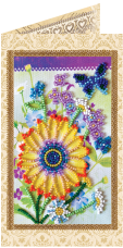 Набор - открытка для вышивки бисером Праздничный букет Абрис Арт АО-120