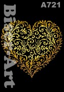 Схема вышивки бисером на габардине Бисер Арт Золотое сердце 30х40-А721