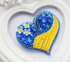 Брошка для вишивання Українське серденько Tela Artis (Тэла Артис) Б-308