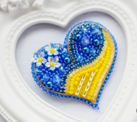 Брошка для вишивання Українське серденько
