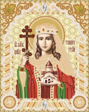 Схема вышивки бисером на атласе Маричка Св. Блгв. Царица Тамара Грузинская РИК-5549 Марiчка (Маричка) РИК-5549