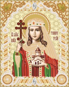 Схема вышивки бисером на атласе Маричка Св. Блгв. Царица Тамара Грузинская РИК-5549
