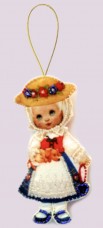 Набор для изготовления куклы из фетра для вышивки бисером Кукла. Германия Баттерфляй (Butterfly) F043
