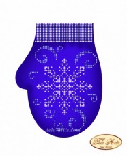 Схема для вышивки бисером на габардине Варежка - ледышка Tela Artis (Тэла Артис) В-020