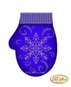 Схема для вышивки бисером на габардине Варежка - ледышка Tela Artis (Тэла Артис) В-020 - 75.00грн.