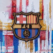 Набор-мини для вышивки бисером на натуральном художественном холсте ФК  Барселона