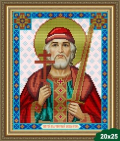 Рисунок на ткани для вышивки бисером Святой Игорь