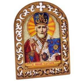 Набор для вышивки бисером на деревяной основе Николай Чудотоврец Вдохновение IKF03 - 253.00грн.