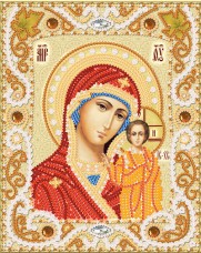 Схема вишивки бісером на атласі Марічка Вінчальная пара. Богородиця Казанська РІК-5002