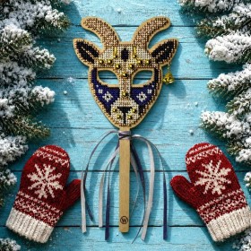 Набір для вишивки бісером по дереву Wonderland Crafts Маска кози. Небесна таємниця FLK-626 Волшебная страна FLK-626 - 400.00грн.