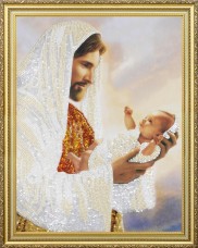 Набор для вышивки бисером Иисус с младенцем Картины бисером Р-368