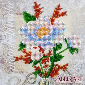 Набор для вышивки бисером на холсте Белый цветок Абрис Арт АМ-173 - 140.00грн.