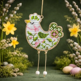 Набор для вышивки бисером Пасхальная игрушка Курочка Веснянка Кольорова D-11