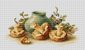Набор для вышивки крестом Натюрморт с грибами