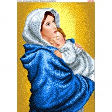 Схема вышивки бисером на габардине Мадонна з немовлям Biser-Art 30х40-517