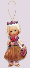 Набор для изготовления куклы из фетра для вышивки бисером Кукла. Гавайи Баттерфляй (Butterfly) F057