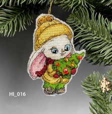 Набор для вышивки новогодней игрушки Счастливый кролик Кольорова НІ_16
