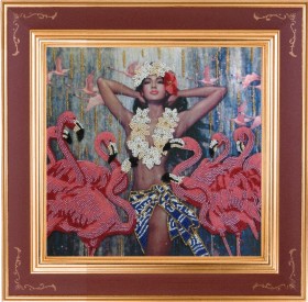 Рисунок на атласе для вышивки бисером Танец Фламинго Баттерфляй (Butterfly) СА413 - 101.00грн.
