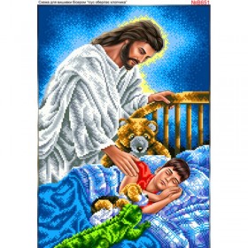 Схема вышивки бисером на габардине Иисус оберегает мальчика  Biser-Art 30х40-В651 - 108.00грн.