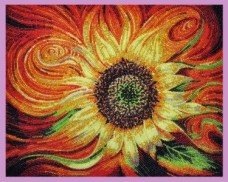 Набор для вышивки бисером Огненный цветок Картины бисером Р-277