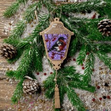 Набор для вышивки бисером по дереву Фонарик Снегирь Волшебная страна FLK-451