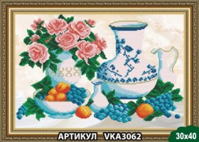 Рисунок на ткани для вышивки бисером Завтрак с виноградом