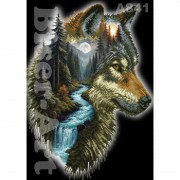 Схема вишивки бісером на габардині Бісер Арт Вовк 30х40-А841 Схема вишивки бісером на габардині Бісер Арт Вовк 30х40-А841