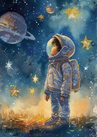 Схема для вышивки бисером Дотянуться до звезд
