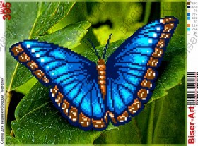 Схема вышивки бисером на габардине Метелик Biser-Art 20х30-395 - 60.00грн.