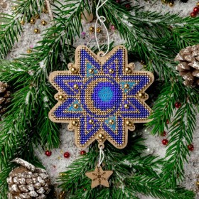 Набор для вышивания бисером по дереву Синяя звездочка Волшебная страна FLK-459 - 225.00грн.