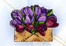 Набір для вишивання магніту Букет тюльпанів Кольорова М-003