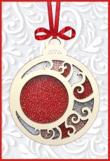 Набор новогоднее украшение из фанеры Новогодняя игрушка Шар Чарiвна мить (Чаривна мить) F-097