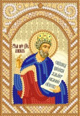Схема вышивки бисером на атласе Маричка Св. Пророк царь Давид РИК-6069 Марiчка (Маричка) РИК-6069