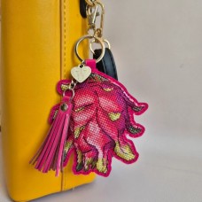 Набор для вышивки нитками на искусственной коже Wonderland Crafts Шарм для сумки - Экзотичесая питахая FLHL-170