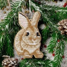 Набор для вышивания бисером по дереву Бежевый кролик Волшебная страна FLK-460
